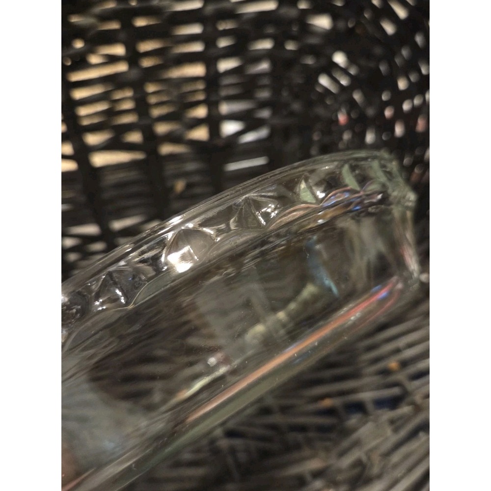 PYREX Scalloped Edge & Handles PIE PAN Plate 10" Deep Dish #229 Glass